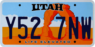 UT license plate Y527NW