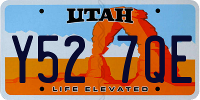 UT license plate Y527QE