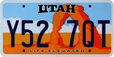 UT license plate Y527QT