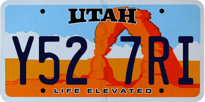 UT license plate Y527RI