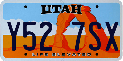 UT license plate Y527SX
