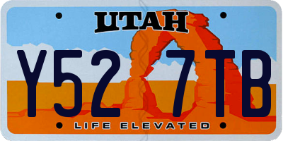 UT license plate Y527TB