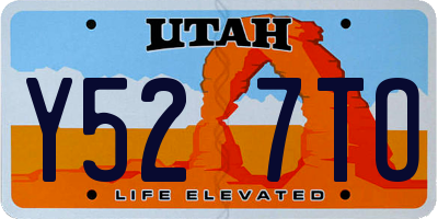 UT license plate Y527TO