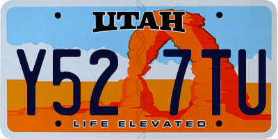 UT license plate Y527TU