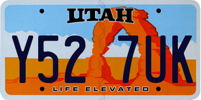 UT license plate Y527UK