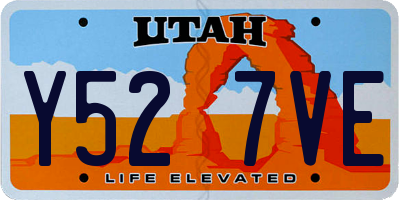 UT license plate Y527VE