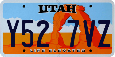 UT license plate Y527VZ