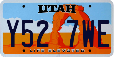 UT license plate Y527WE
