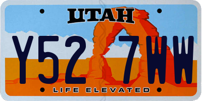 UT license plate Y527WW