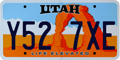 UT license plate Y527XE