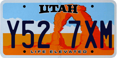 UT license plate Y527XM