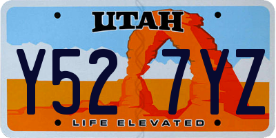 UT license plate Y527YZ