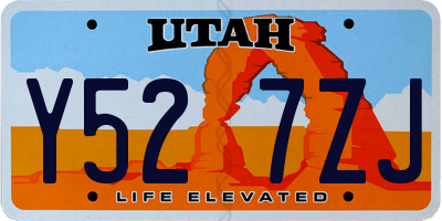 UT license plate Y527ZJ