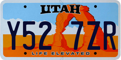 UT license plate Y527ZR