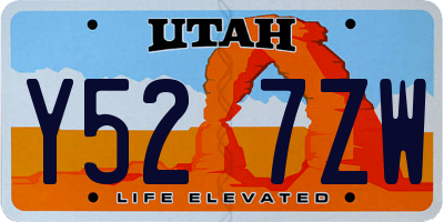 UT license plate Y527ZW