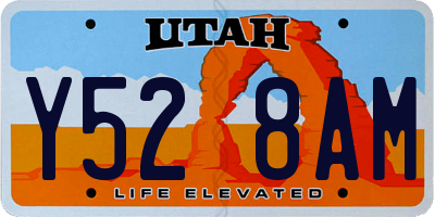 UT license plate Y528AM