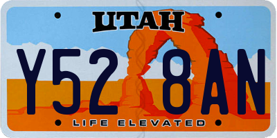 UT license plate Y528AN