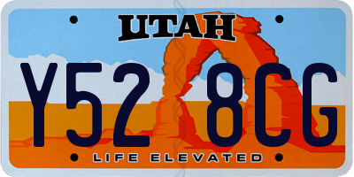 UT license plate Y528CG