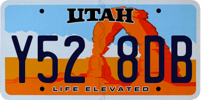 UT license plate Y528DB