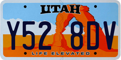 UT license plate Y528DV