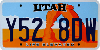 UT license plate Y528DW