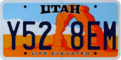 UT license plate Y528EM