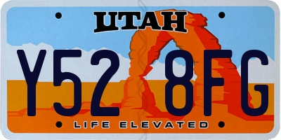 UT license plate Y528FG