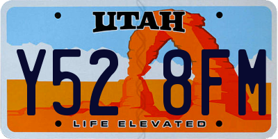 UT license plate Y528FM