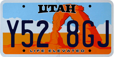 UT license plate Y528GJ
