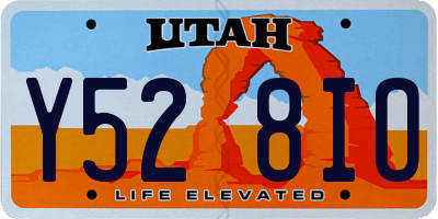 UT license plate Y528IO