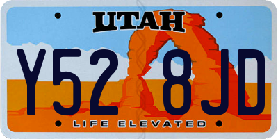UT license plate Y528JD