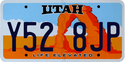 UT license plate Y528JP