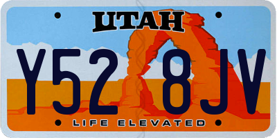 UT license plate Y528JV