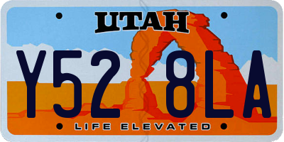UT license plate Y528LA