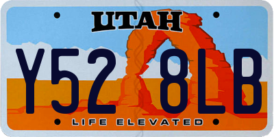 UT license plate Y528LB