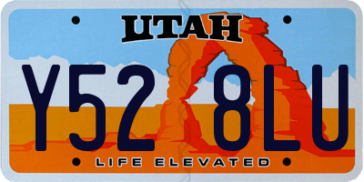 UT license plate Y528LU
