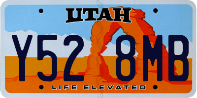 UT license plate Y528MB