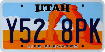 UT license plate Y528PK
