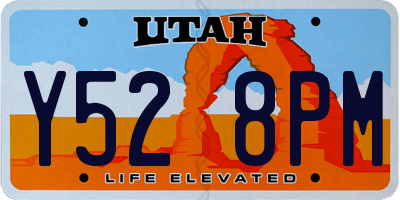 UT license plate Y528PM