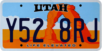 UT license plate Y528RJ