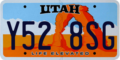 UT license plate Y528SG