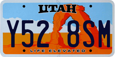 UT license plate Y528SM