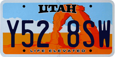 UT license plate Y528SW