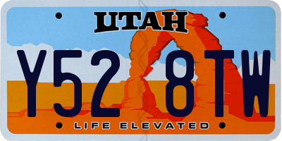 UT license plate Y528TW