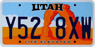 UT license plate Y528XW