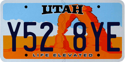 UT license plate Y528YE