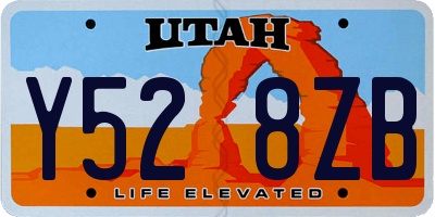 UT license plate Y528ZB