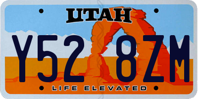 UT license plate Y528ZM