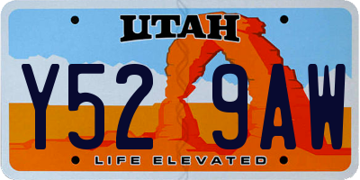 UT license plate Y529AW