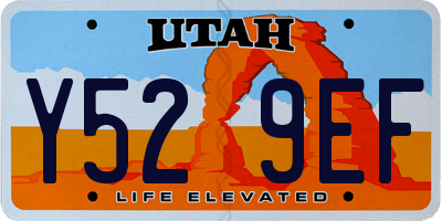 UT license plate Y529EF